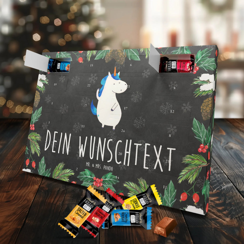 Personalisierter Markenschokolade Adventskalender Einhorn Mann Personalisierter Adventskalender, Einhorn, Einhörner, Einhorn Deko, Pegasus, Unicorn, cool, Mann, Freundin, Familie, bester Freund, BFF, Party, hübsch, beste