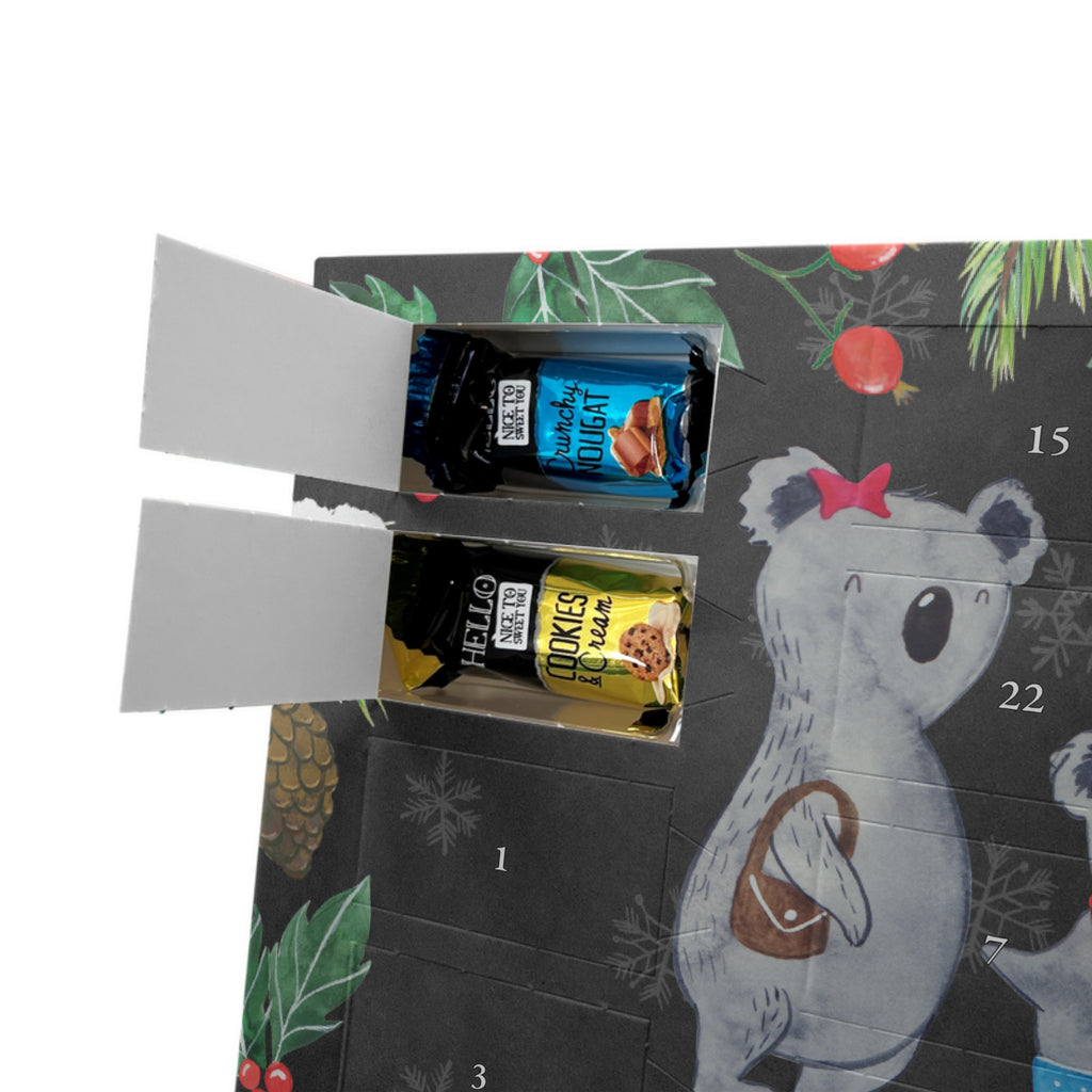 Personalisierter Markenschokolade Adventskalender Koala Familie zwei Personalisierter Adventskalender, Familie, Vatertag, Muttertag, Bruder, Schwester, Mama, Papa, Oma, Opa, Koala, Koalabär, beste Familie, Familienzeit, Familienleben, Koalafamilie, Lieblingsfamilie