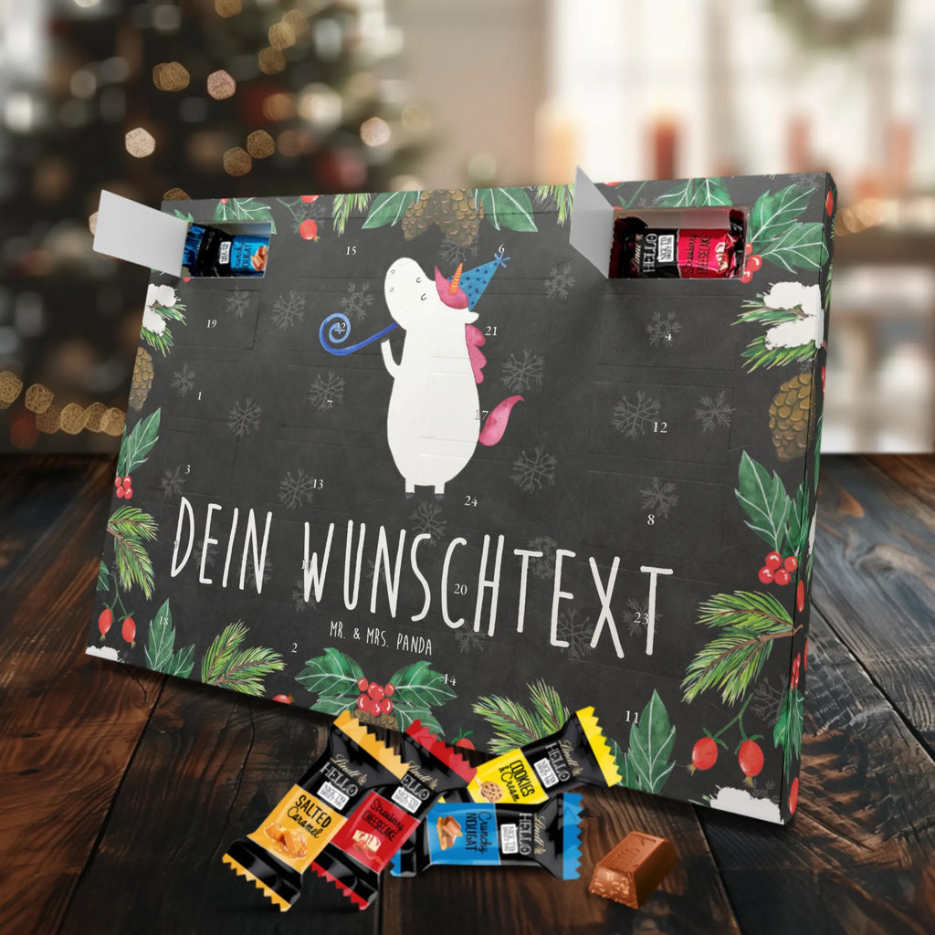 Personalisierter Markenschokolade Adventskalender Einhorn Party Personalisierter Adventskalender, Einhorn, Einhörner, Einhorn Deko, Pegasus, Unicorn, Glitzer, Konfetti, Party, Geburtstag, Feier, Fest, Alkohol, Disco, Club