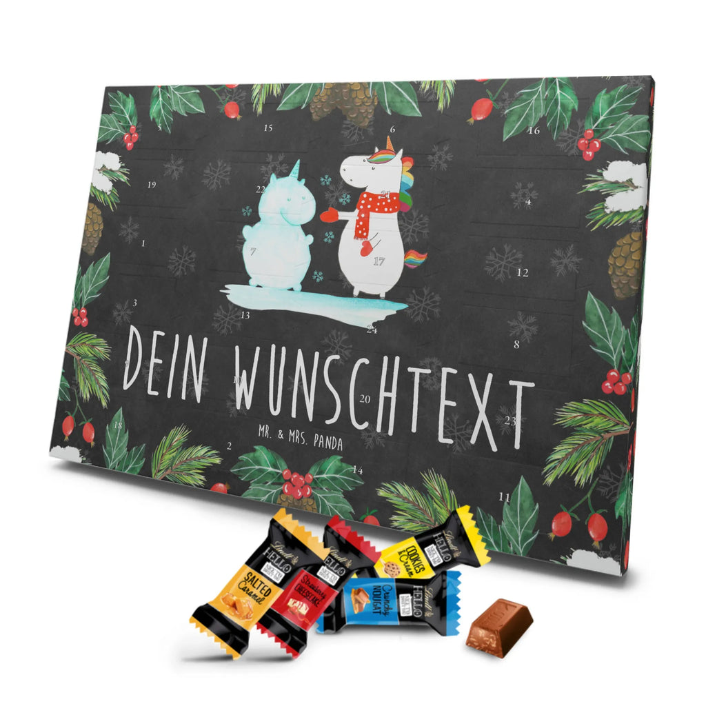 Personalisierter Markenschokolade Adventskalender Einhorn Schneemann Personalisierter Adventskalender, Einhorn, Einhörner, Einhorn Deko, Pegasus, Unicorn, Schneemann, Winter, Schnee, Kuchen, Weihnachten, kalt, Mütze, Handschuhe, X-Mas