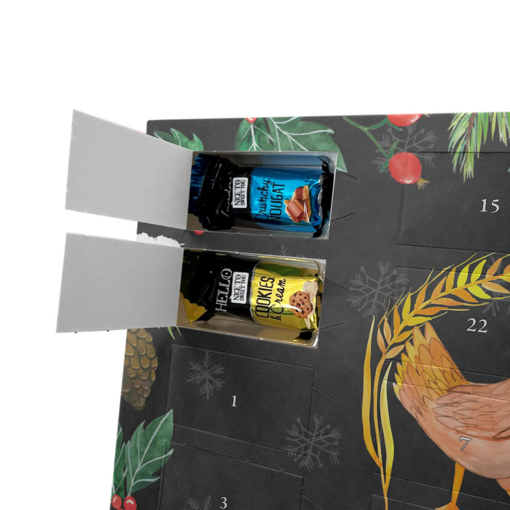 Personalisierter Markenschokolade Adventskalender Huhn Stolz Personalisierter Adventskalender, Bauernhof, Hoftiere, Landwirt, Landwirtin, Hahn, Henne, Hühner, Eier, Hof, Landleben, Motivation, Geburt, Magie, Spruch, Schwangerschaft