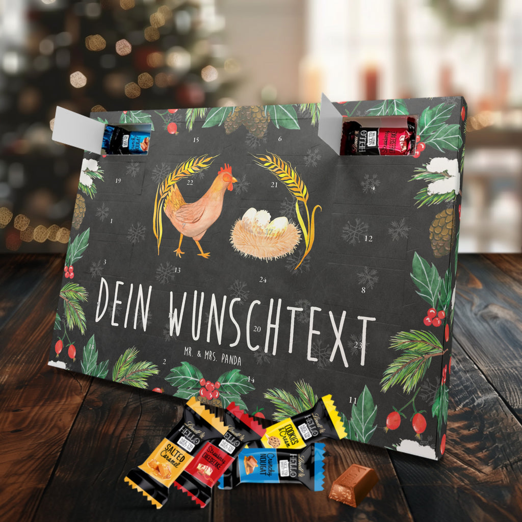 Personalisierter Markenschokolade Adventskalender Huhn Stolz Personalisierter Adventskalender, Bauernhof, Hoftiere, Landwirt, Landwirtin, Hahn, Henne, Hühner, Eier, Hof, Landleben, Motivation, Geburt, Magie, Spruch, Schwangerschaft