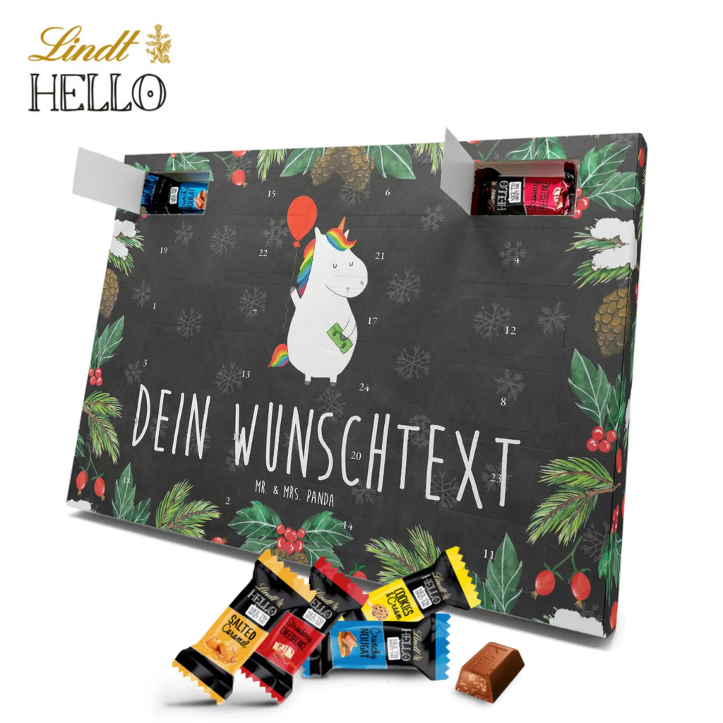 Personalisierter Markenschokolade Adventskalender Einhorn Luftballon Personalisierter Adventskalender, Einhorn, Einhörner, Einhorn Deko, Pegasus, Unicorn, Luftballon, Geld, Lebenslust, Freude, Geschenk, Freundin