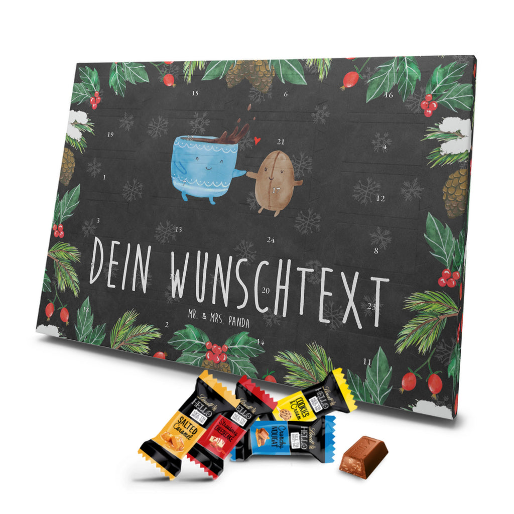 Personalisierter Markenschokolade Adventskalender Kaffee Bohne Personalisierter Adventskalender, Tiermotive, Gute Laune, lustige Sprüche, Tiere, Kaffee, Kaffeebohne, Genuss, Zufriedenheit, Glück