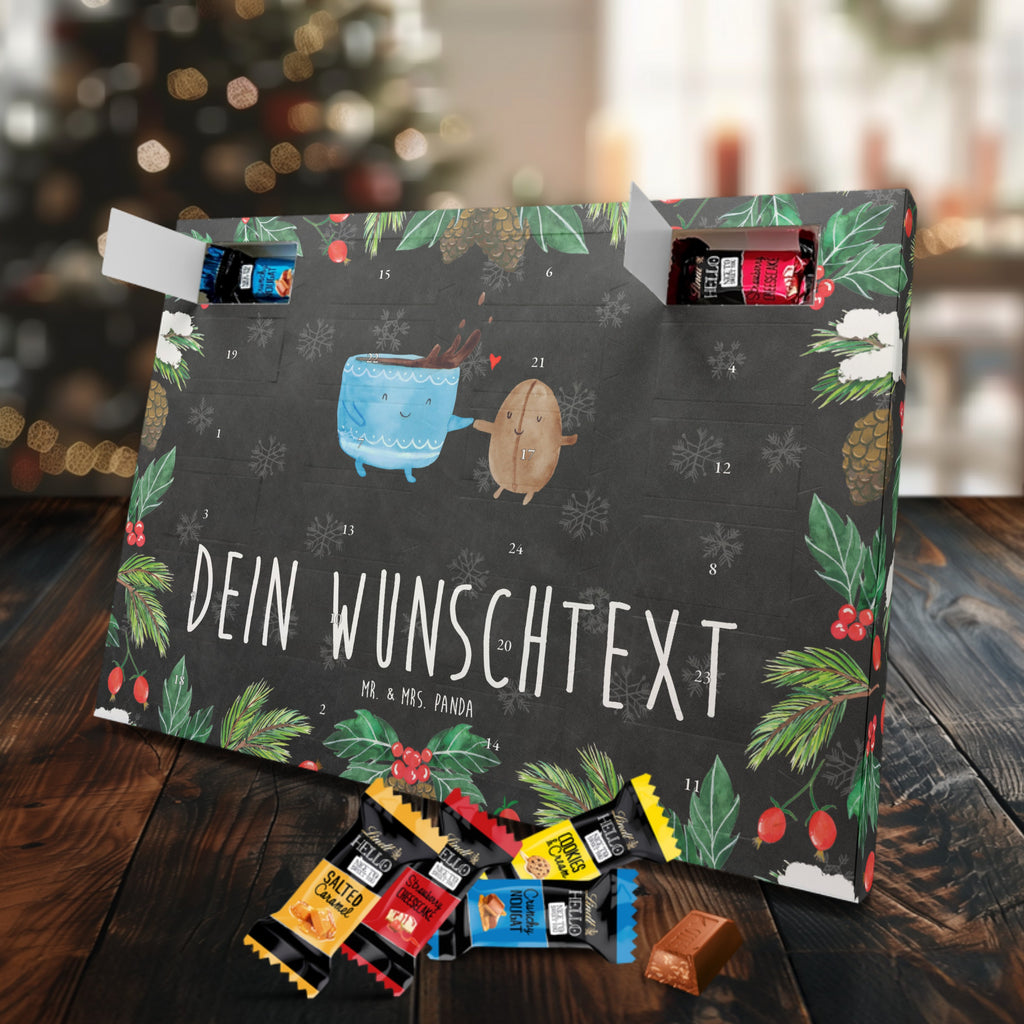 Personalisierter Markenschokolade Adventskalender Kaffee Bohne Personalisierter Adventskalender, Tiermotive, Gute Laune, lustige Sprüche, Tiere, Kaffee, Kaffeebohne, Genuss, Zufriedenheit, Glück