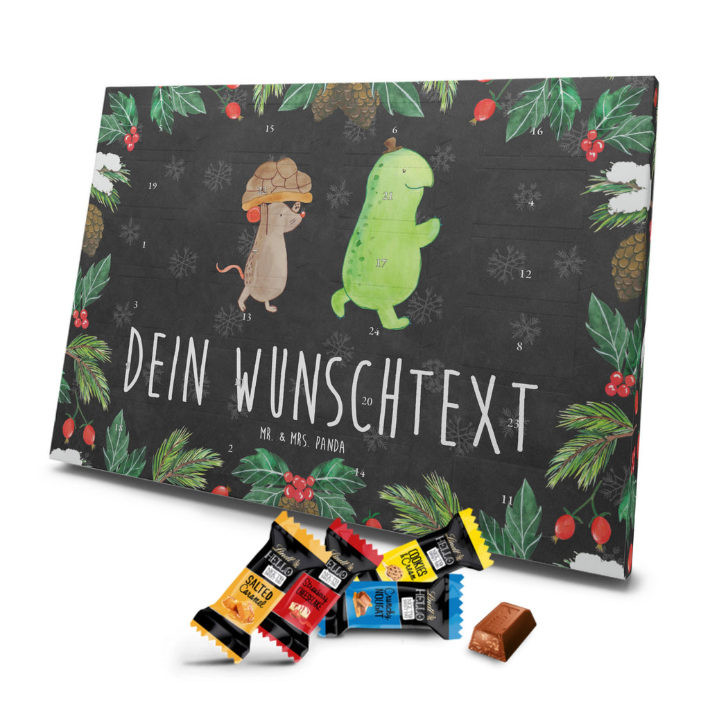 Personalisierter Markenschokolade Adventskalender Schildkröte Maus Personalisierter Adventskalender, Schildkröte, Maus, Freunde, Freundinnen, beste Freunde, beste Freundinnen