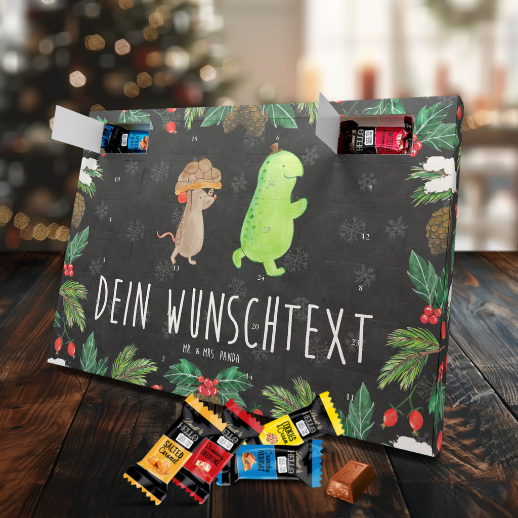 Personalisierter Markenschokolade Adventskalender Schildkröte Maus Personalisierter Adventskalender, Schildkröte, Maus, Freunde, Freundinnen, beste Freunde, beste Freundinnen