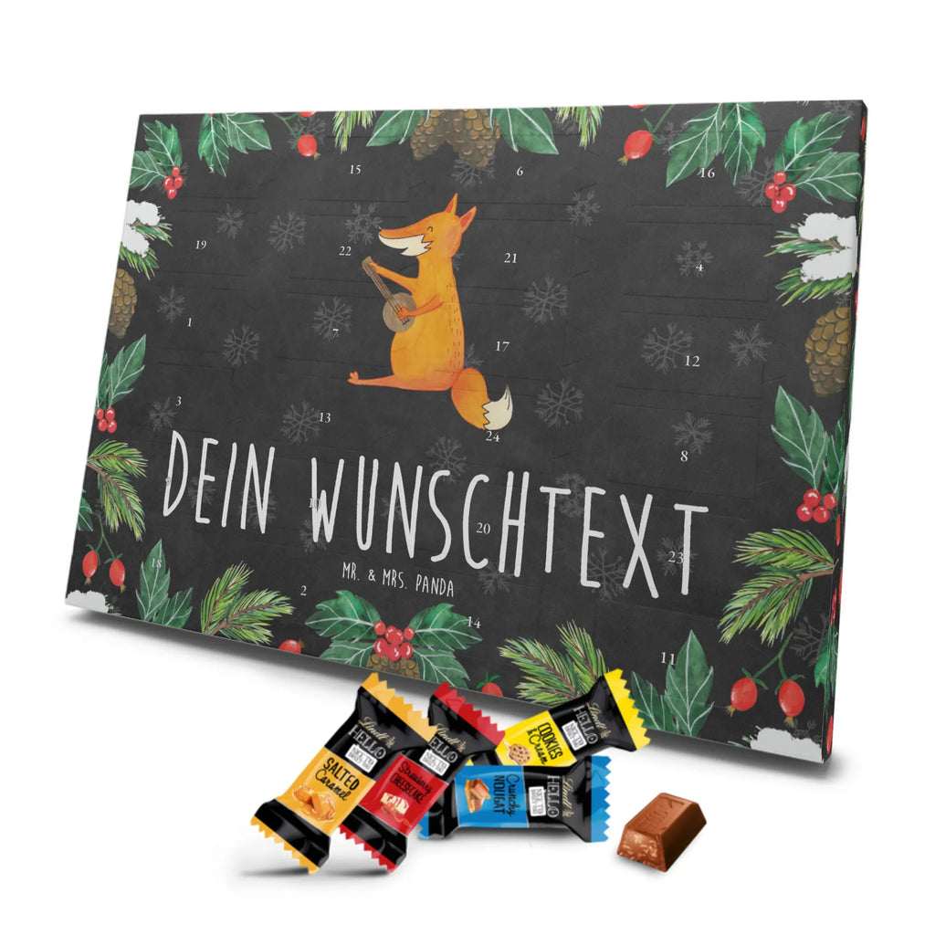 Personalisierter Markenschokolade Adventskalender Fuchs Gitarre Personalisierter Adventskalender, Fuchs, Füchse, Geschenk Musiker, Musik Spruch, Musikerin, Sänger, Sängerin, Gitarre