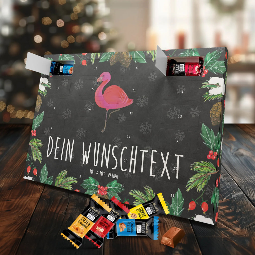 Personalisierter Markenschokolade Adventskalender Flamingo Classic Personalisierter Adventskalender, Flamingo, Einzigartig, Selbstliebe, Stolz, ich, für mich, Spruch, Freundin, Freundinnen, Außenseiter, Sohn, Tochter, Geschwister