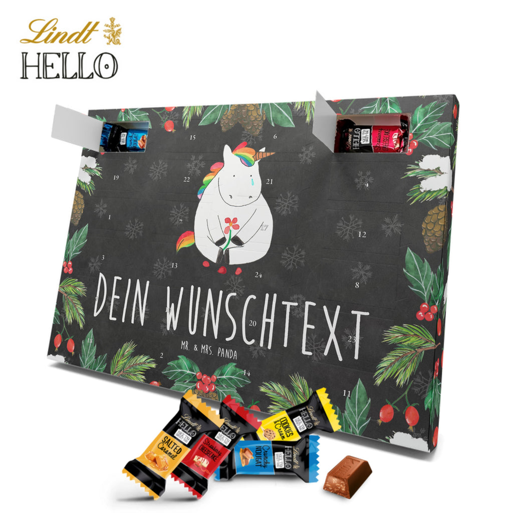 Personalisierter Markenschokolade Adventskalender Einhorn Traurig Personalisierter Adventskalender, Einhorn, Einhörner, Einhorn Deko, Pegasus, Unicorn, Glitzer, Trösten. Freundschaft, Freunde, Liebe, Trauer, Grußkarte, Blume