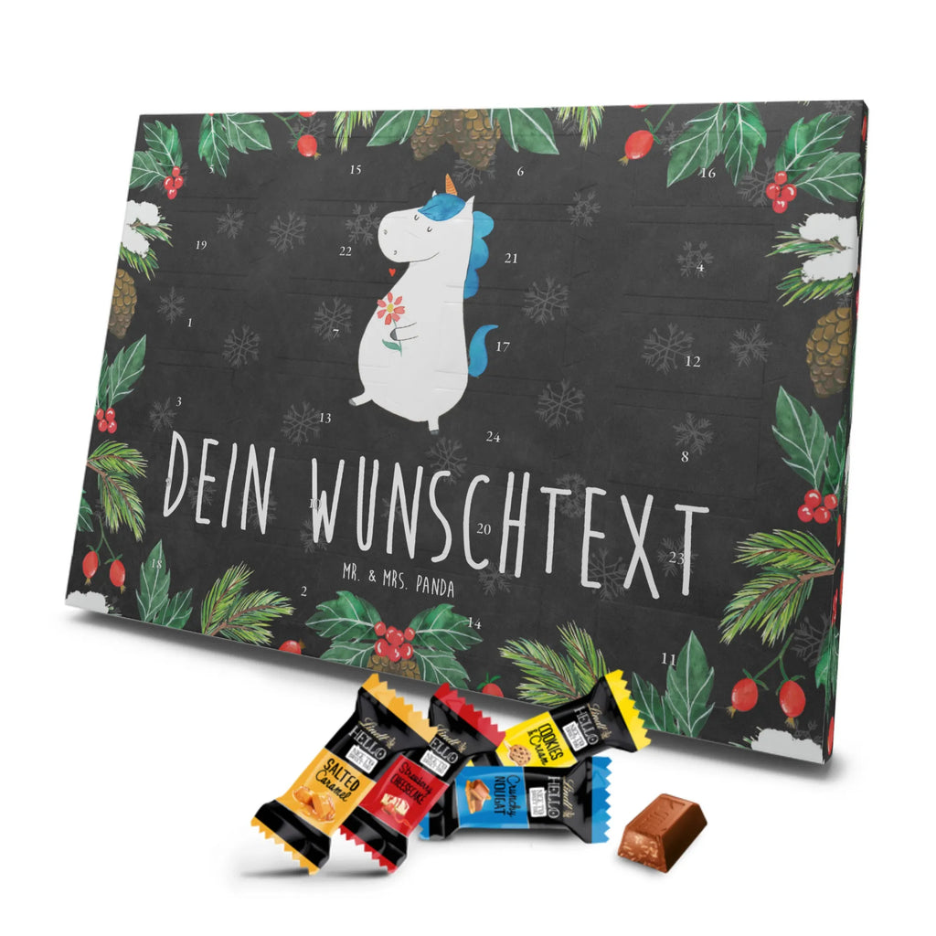 Personalisierter Markenschokolade Adventskalender Einhorn Spaziergang Personalisierter Adventskalender, Einhorn, Einhörner, Einhorn Deko, Pegasus, Unicorn, Glitzer, Blumen, Spaziergang, Motivation, Gute Laune, Freude, Freundin, Mutter, Schwester