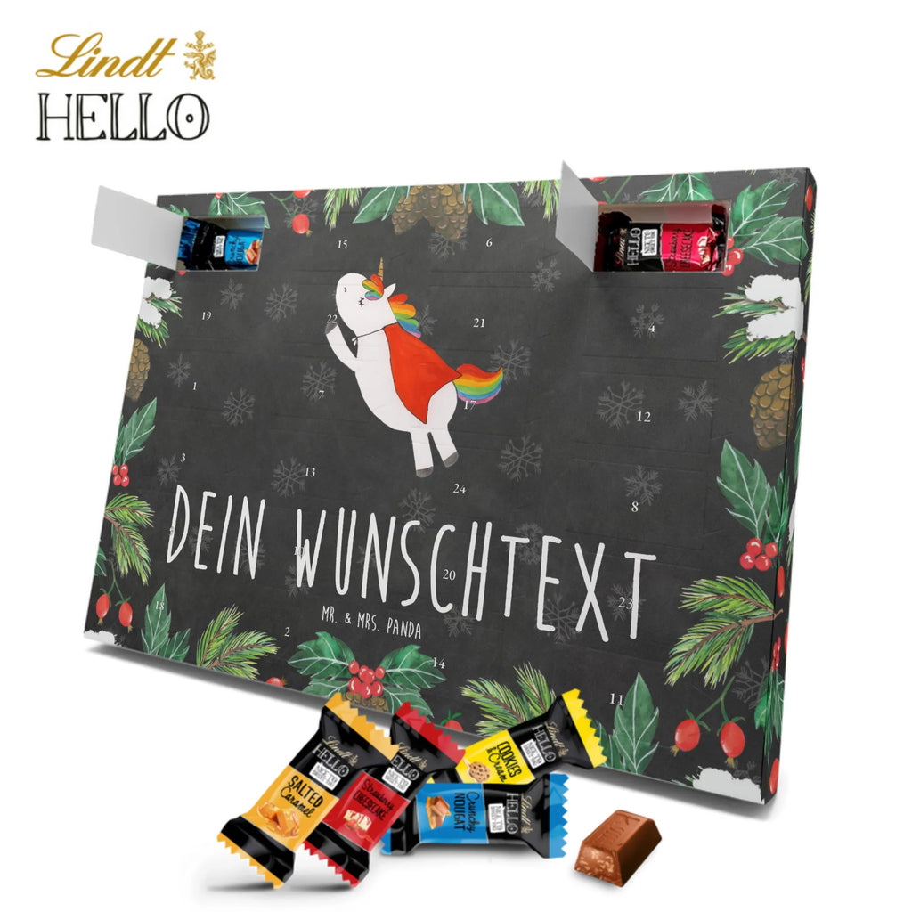 Personalisierter Markenschokolade Adventskalender Einhorn Super Personalisierter Adventskalender, Einhorn, Einhörner, Einhorn Deko, Pegasus, Unicorn, Traummann, Superheld, Held, Freundin, Geschenk, Girl, Mädchen