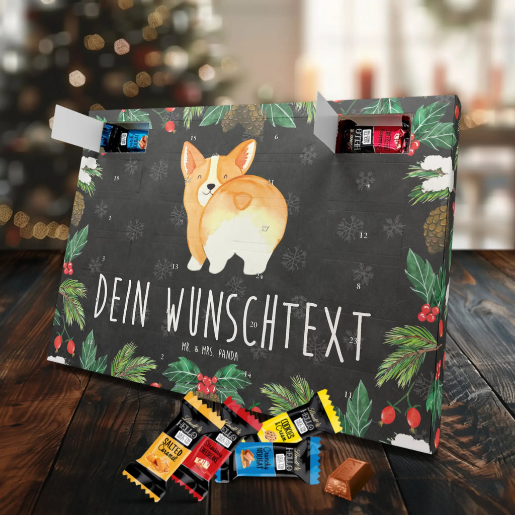 Personalisierter Markenschokolade Adventskalender Corgi Po Personalisierter Adventskalender, Hund, Hundemotiv, Haustier, Hunderasse, Tierliebhaber, Hundebesitzer, Sprüche, Corgie, Hundeliebe, Motivation, Selbstliebe, Spruch