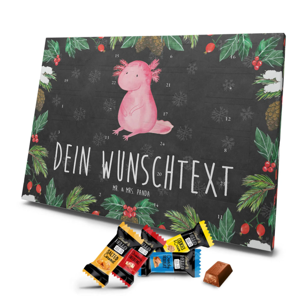 Personalisierter Markenschokolade Adventskalender Axolotl null Personalisierter Adventskalender, Axolotl, Molch, Axolot, vergnügt, fröhlich, zufrieden, Lebensstil, Weisheit, Lebensweisheit, Liebe, Freundin