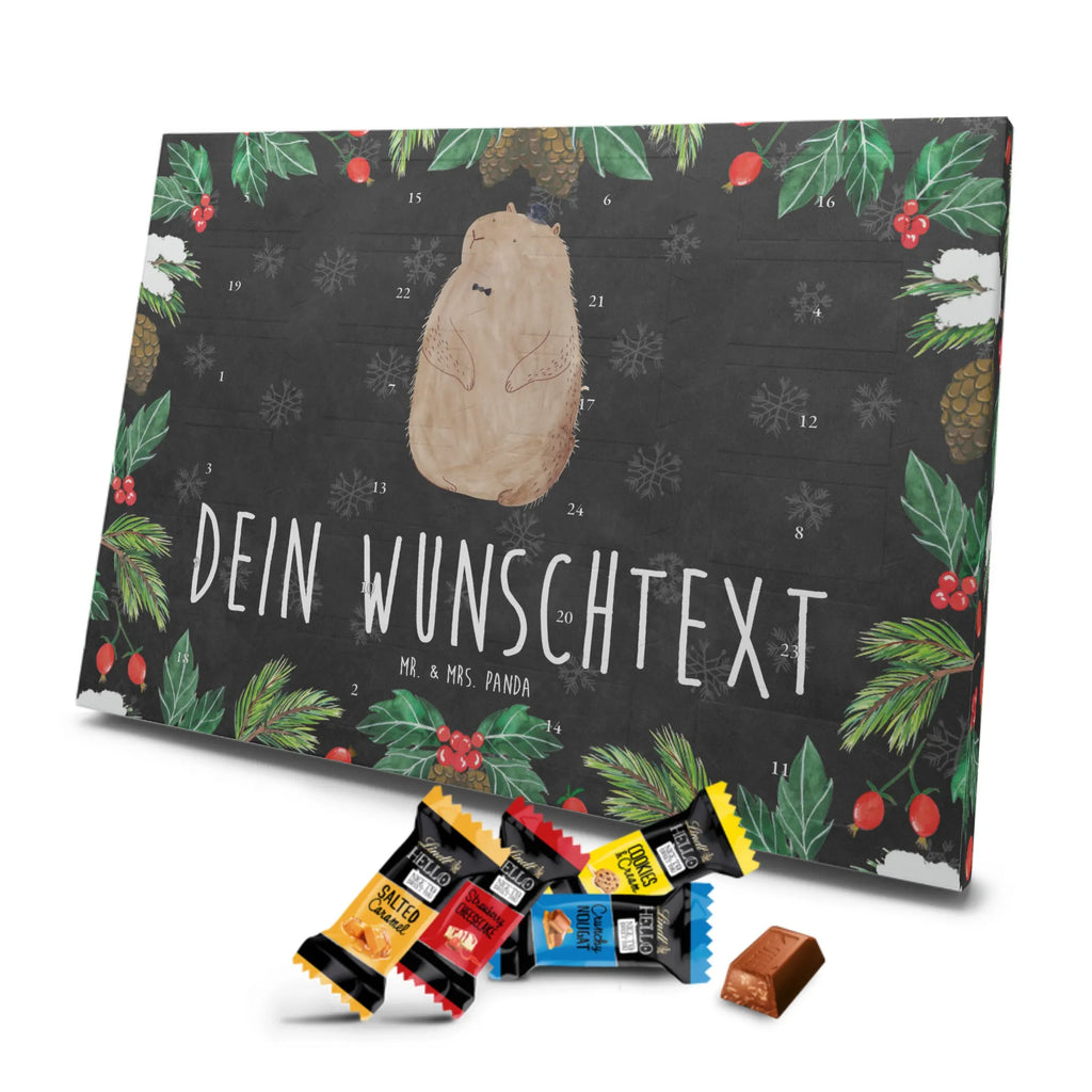 Personalisierter Markenschokolade Adventskalender Murmeltier Personalisierter Adventskalender, Tiermotive, Gute Laune, lustige Sprüche, Tiere, Murmeltier, Knigge, Fröhlichkeit, Freundlichkeit, Respekt, Anstand