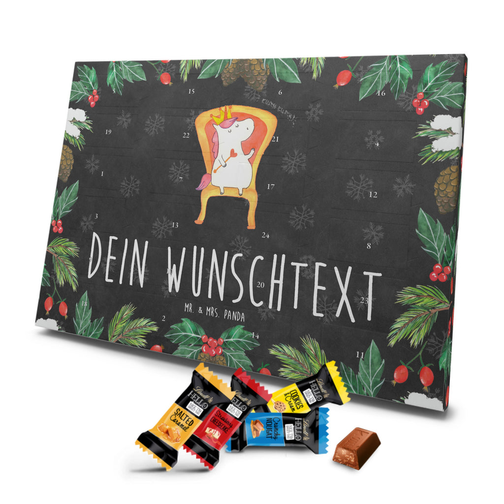 Personalisierter Markenschokolade Adventskalender Einhorn König Personalisierter Adventskalender, Einhorn, Einhörner, Einhorn Deko, Pegasus, Unicorn, König, Präsident, Bundeskanzler, Herrscher, Kaiser, Prinzessin, Krone