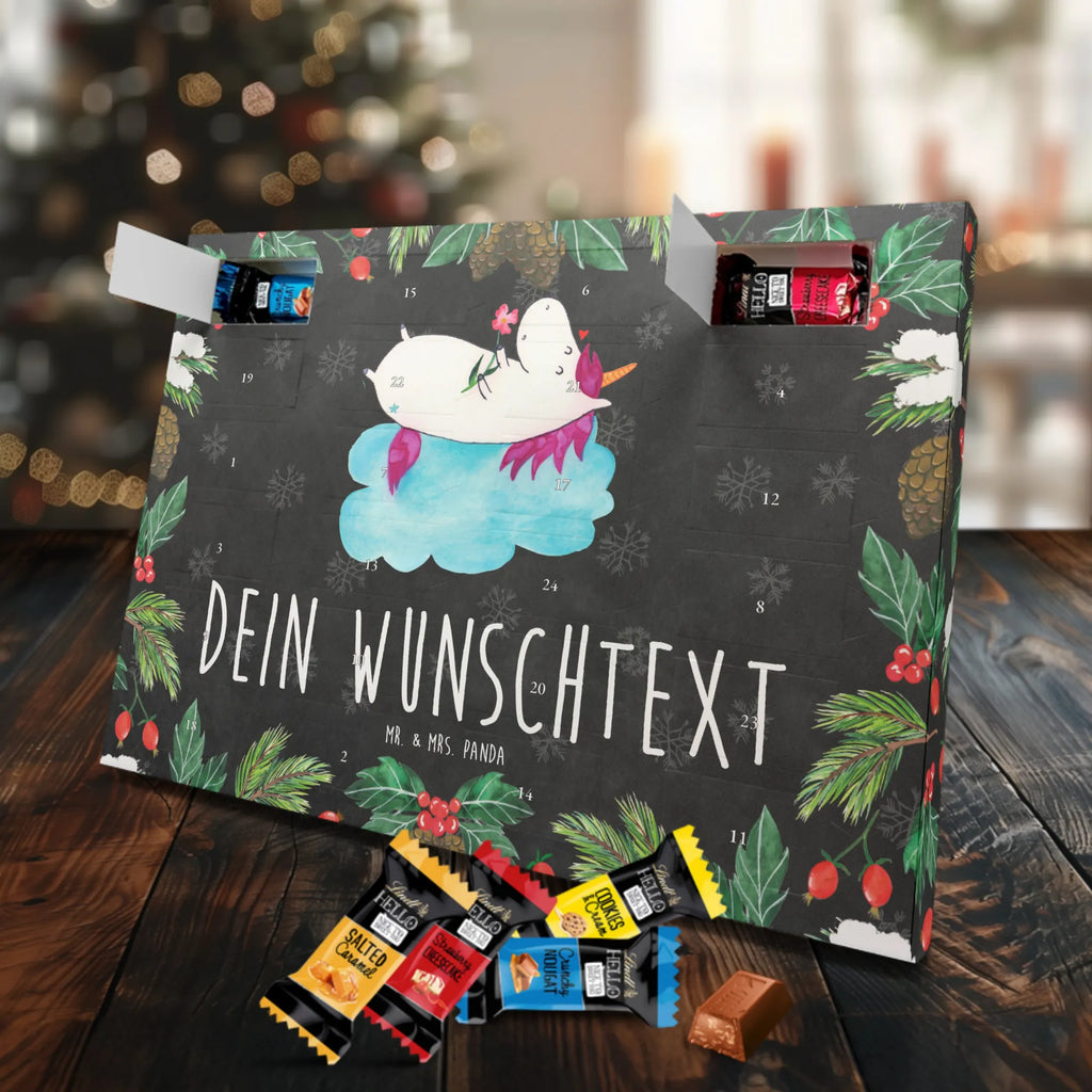 Personalisierter Markenschokolade Adventskalender Einhorn Verliebt Personalisierter Adventskalender, Einhorn, Einhörner, Einhorn Deko, Pegasus, Unicorn, verliebt, Liebe, Liebesbeweis, Freundin, Wolke