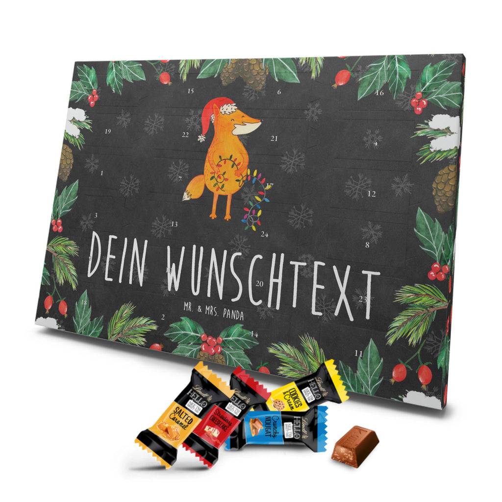 Personalisierter Markenschokolade Adventskalender Fuchs Weihnachten Personalisierter Adventskalender, Winter, Weihnachten, Weihnachtsdeko, Nikolaus, Advent, Heiligabend, Wintermotiv, Fuchs, Füchse, Spruch schön, Geschenk Weihnachten, Weihnachtsmann, Weihnachtszeit