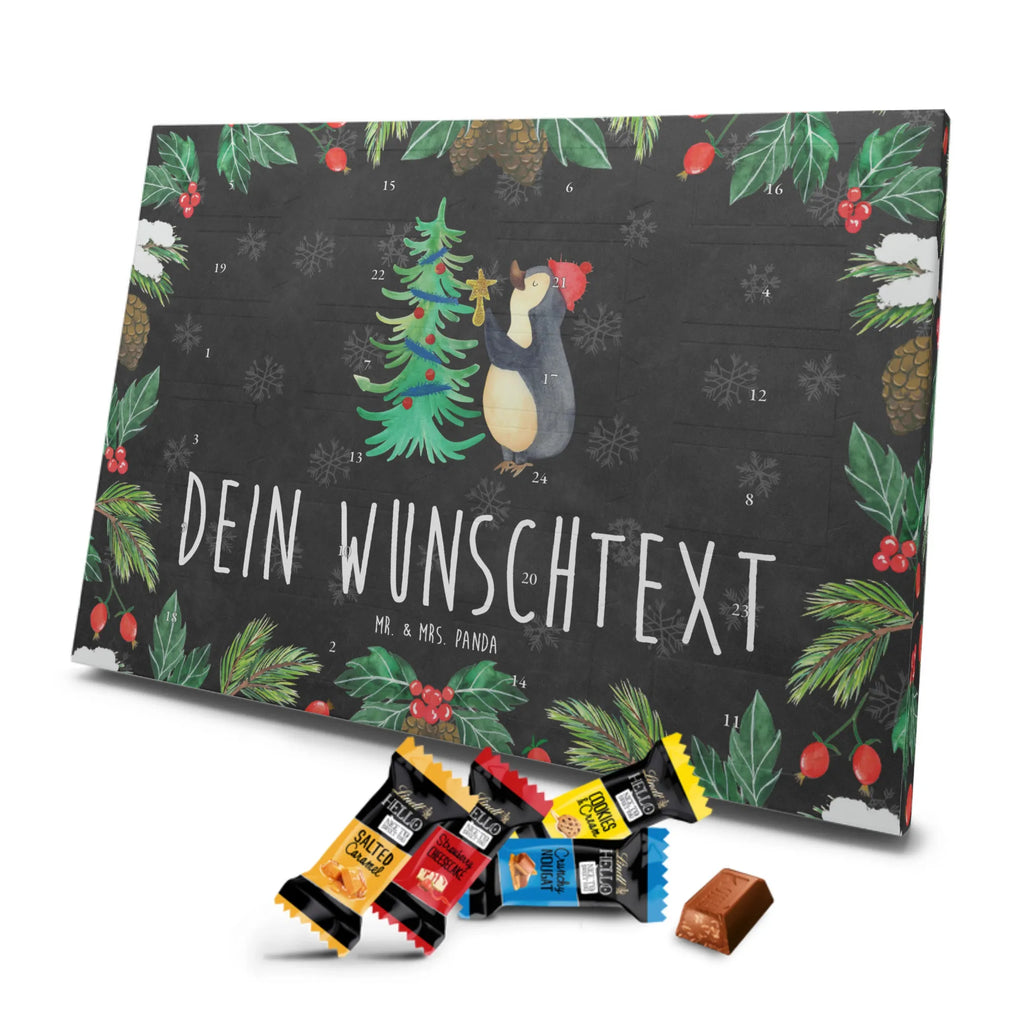 Personalisierter Markenschokolade Adventskalender Pinguin Weihnachtsbaum Personalisierter Adventskalender, Winter, Weihnachten, Weihnachtsdeko, Nikolaus, Advent, Heiligabend, Wintermotiv, Pinguin