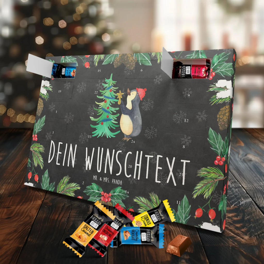 Personalisierter Markenschokolade Adventskalender Pinguin Weihnachtsbaum Personalisierter Adventskalender, Winter, Weihnachten, Weihnachtsdeko, Nikolaus, Advent, Heiligabend, Wintermotiv, Pinguin