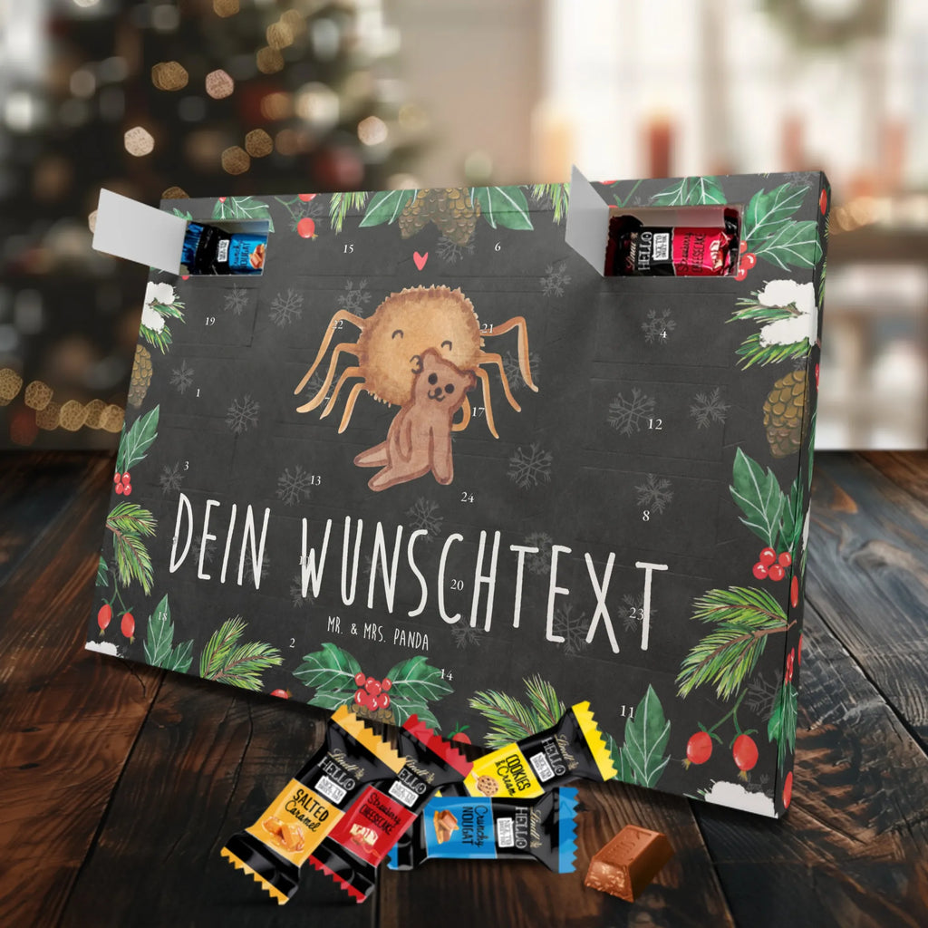 Personalisierter Markenschokolade Adventskalender Spinne Agathe Teddy Personalisierter Adventskalender, Spinne Agathe, Spinne, Agathe, Videos, Merchandise, Freundschaft, Liebesgeschenk, Verliebt, Liebesbeweis, Teddy, Treue, Miteinander, Dankeschön