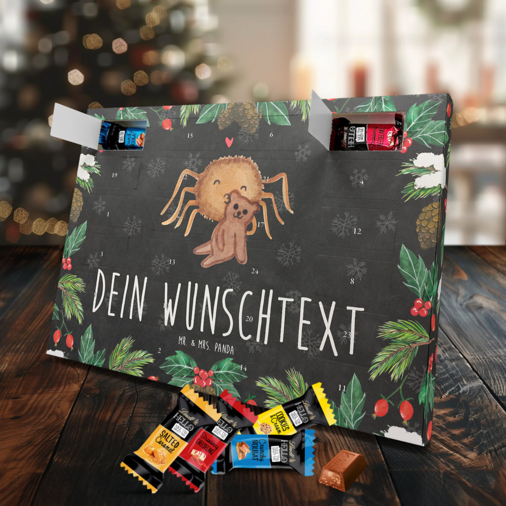 Personalisierter Markenschokolade Adventskalender Spinne Agathe Teddy Personalisierter Adventskalender, Spinne Agathe, Spinne, Agathe, Videos, Merchandise, Freundschaft, Liebesgeschenk, Verliebt, Liebesbeweis, Teddy, Treue, Miteinander, Dankeschön