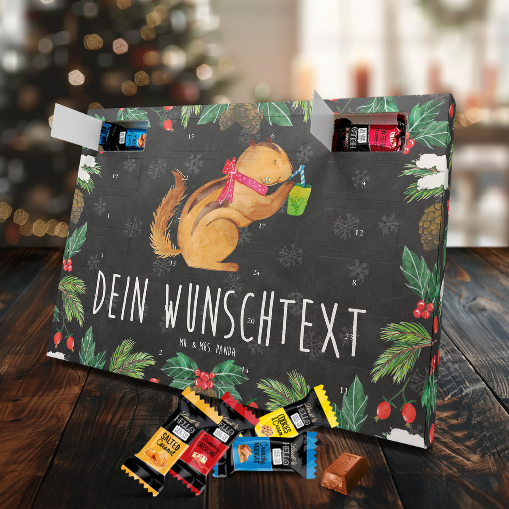 Personalisierter Markenschokolade Adventskalender Eichhörnchen Smoothie Personalisierter Adventskalender, Tiermotive, Gute Laune, lustige Sprüche, Tiere, Green Smoothies, Diät, Abnehmen, Streifenhörnchen, Eichhörnchen