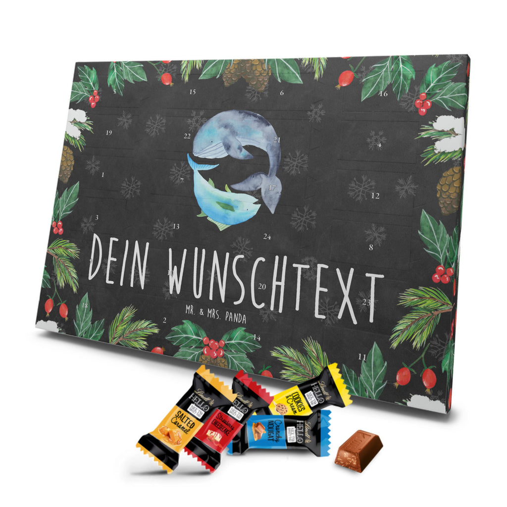 Personalisierter Markenschokolade Adventskalender Walfisch Thunfisch Personalisierter Adventskalender, Tiermotive, Gute Laune, lustige Sprüche, Tiere, Wal, Wahl, Tunfisch, Wortwitz lustig, Spruch lustig, Flachwitz, Witz, Spruch des Tages, Flachwitz Geschenk