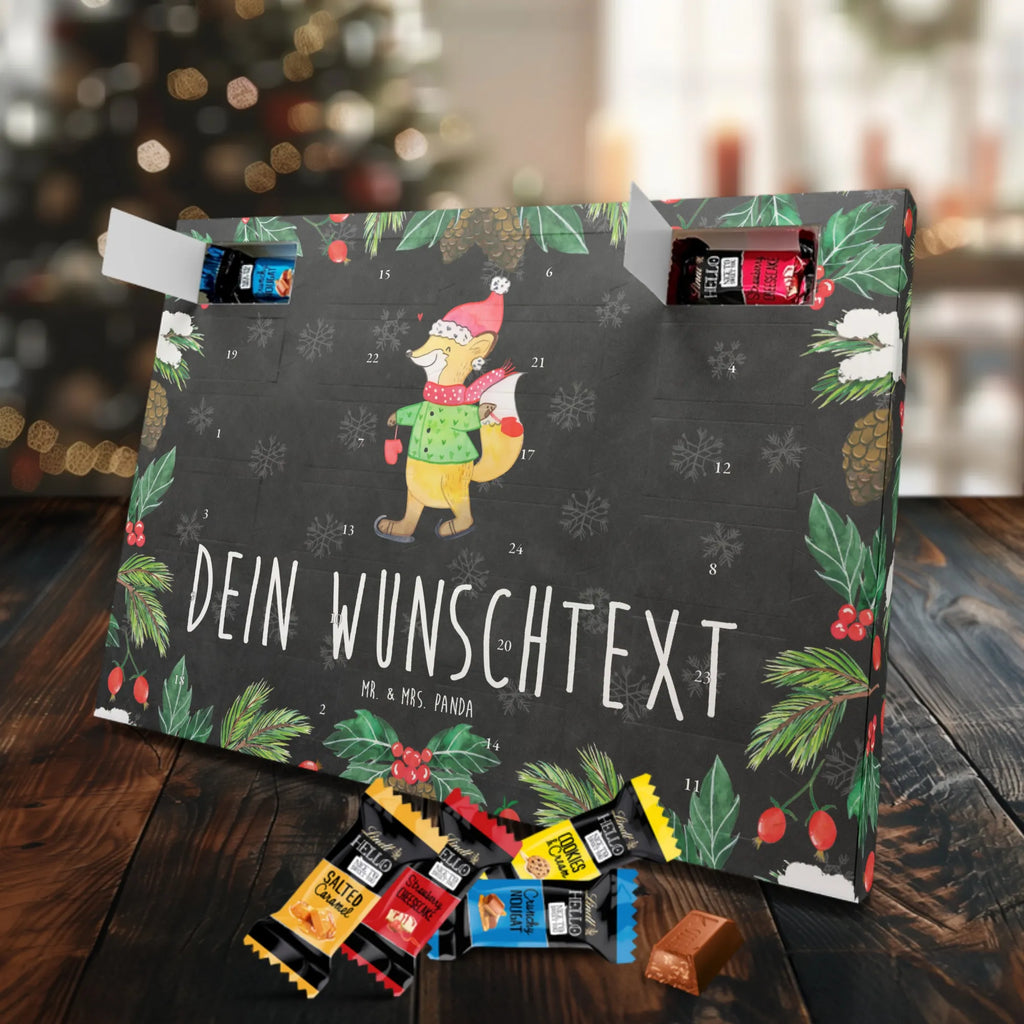 Personalisierter Markenschokolade Adventskalender Fuchs  Schlittschuhe Personalisierter Adventskalender, Winter, Weihnachten, Weihnachtsdeko, Nikolaus, Advent, Heiligabend, Wintermotiv, Weihnachtsmann, Weihnachtstage, Weihnachtsbaum, Tannenbaum, Weihnachtszeit