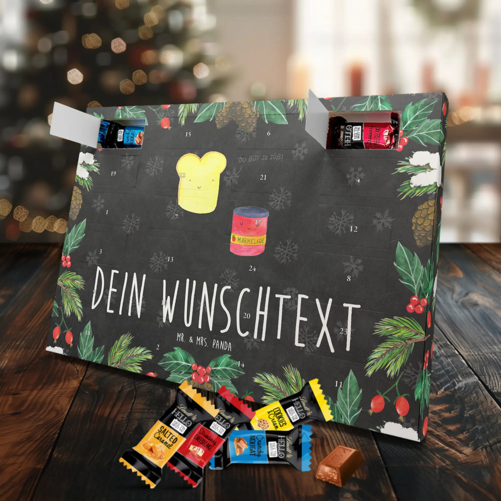 Personalisierter Markenschokolade Adventskalender Toast Marmelade Personalisierter Adventskalender, Tiermotive, Gute Laune, lustige Sprüche, Tiere, Toast, Marmelade, Dreamteam, süße Postkarte, süß, Küche Deko, Küche Spruch, Frühstück Einladung, Brot, Toastbrot