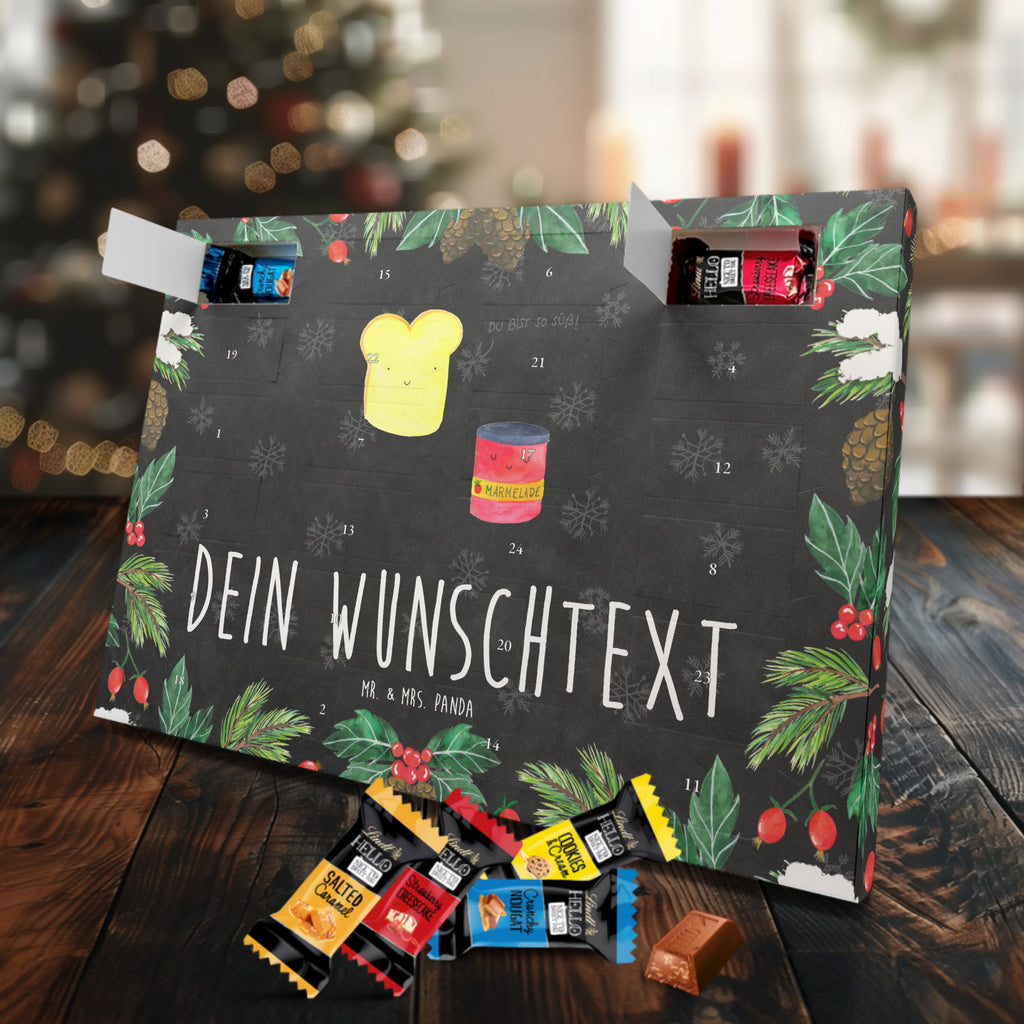 Personalisierter Markenschokolade Adventskalender Toast Marmelade Personalisierter Adventskalender, Tiermotive, Gute Laune, lustige Sprüche, Tiere, Toast, Marmelade, Dreamteam, süße Postkarte, süß, Küche Deko, Küche Spruch, Frühstück Einladung, Brot, Toastbrot