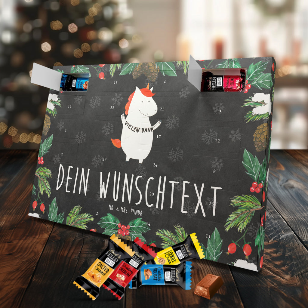 Personalisierter Markenschokolade Adventskalender Einhorn Dankeschön Personalisierter Adventskalender, Einhorn, Einhörner, Einhorn Deko, Pegasus, Unicorn, Danke, vielen Dank, Dankeschön, Danksagung