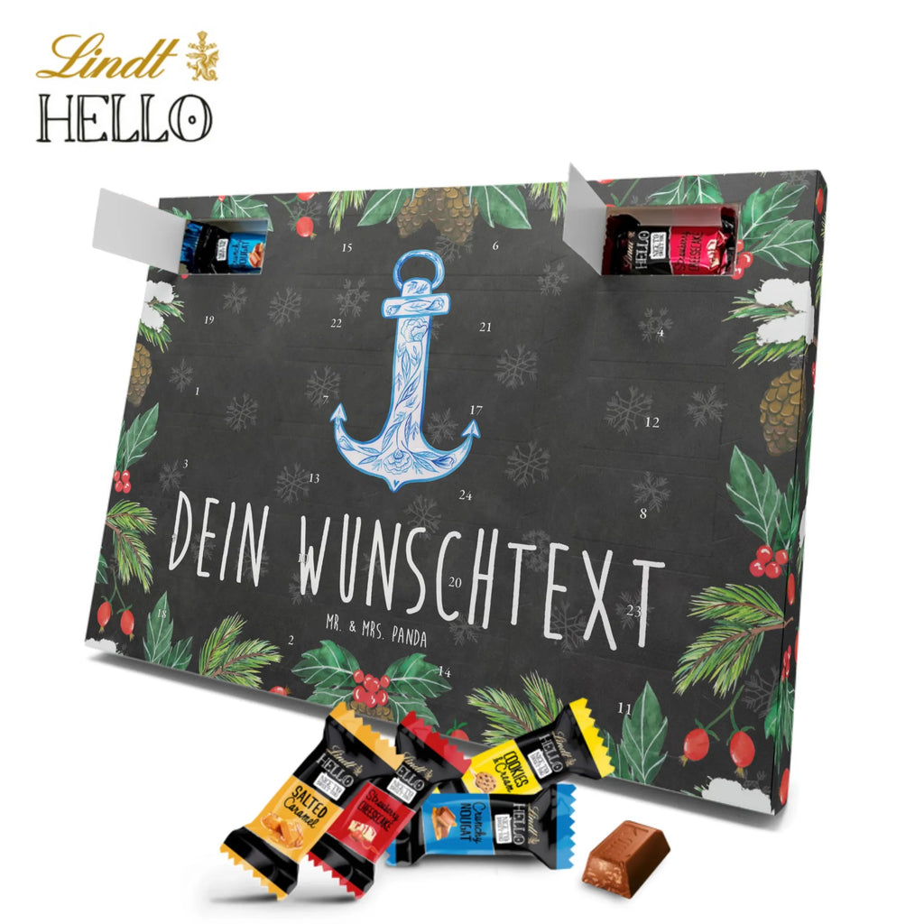 Personalisierter Markenschokolade Adventskalender Anker Blau Personalisierter Adventskalender, Tiermotive, Gute Laune, lustige Sprüche, Tiere