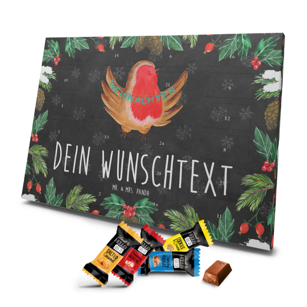 Personalisierter Markenschokolade Adventskalender Rotkehlchen Weihnachten Personalisierter Adventskalender, Winter, Weihnachten, Weihnachtsdeko, Nikolaus, Advent, Heiligabend, Wintermotiv, Frohe Weihnachten, Weihnachtsmotiv, Weihnachtsgruß, Vogel, xmas