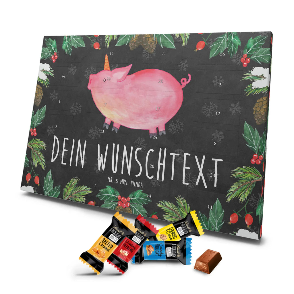 Personalisierter Markenschokolade Adventskalender Einhorn Schwein Personalisierter Adventskalender, Einhorn, Einhörner, Einhorn Deko, Pegasus, Unicorn, Party, Spaß, Schwein, Schweinhorn, Bauer, witzig. lustig, Spruch, geschenk, Pig, Piggy, funny, english, englisch