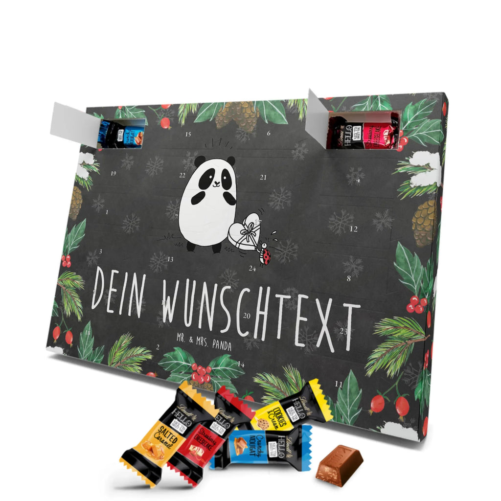 Personalisierter Markenschokolade Adventskalender Panda Dankeschön Personalisierter Adventskalender