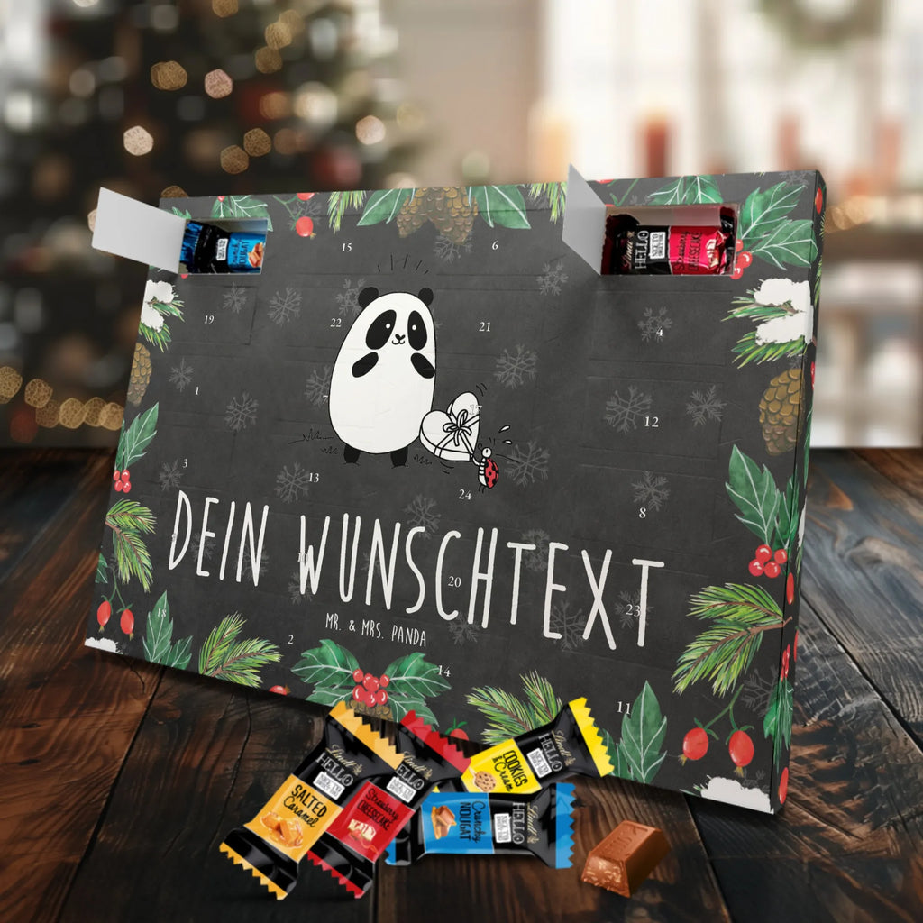 Personalisierter Markenschokolade Adventskalender Panda Dankeschön Personalisierter Adventskalender