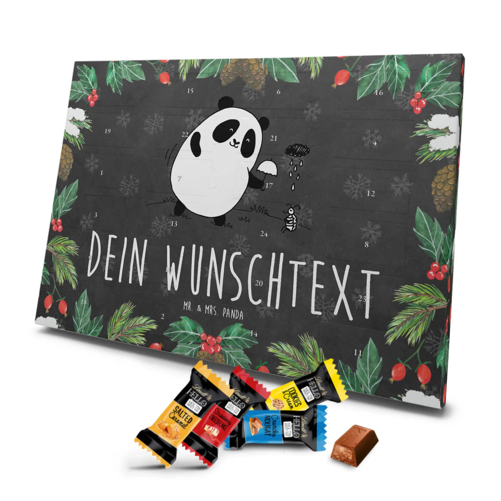 Personalisierter Markenschokolade Adventskalender Panda Zusammenhalt Personalisierter Adventskalender