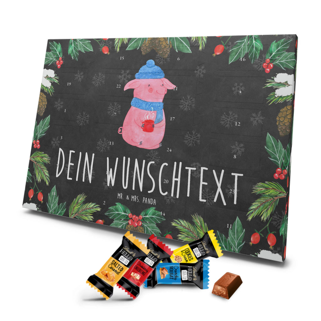 Personalisierter Markenschokolade Adventskalender Schweinchen Glühwein Personalisierter Adventskalender, Winter, Weihnachten, Weihnachtsdeko, Nikolaus, Advent, Heiligabend, Wintermotiv, Glühwein, Betrunken, Weihnachtsmarkt, Spruch