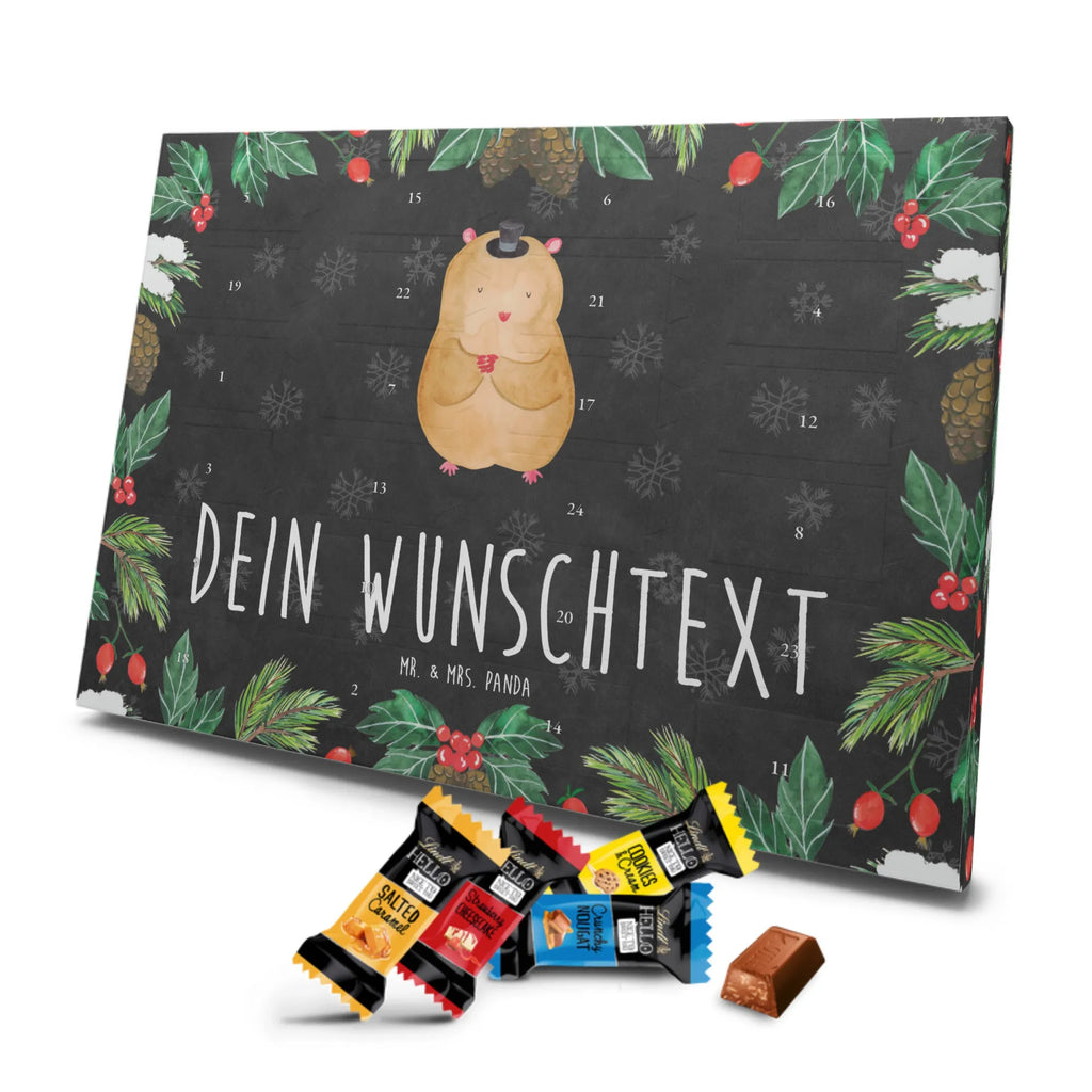 Personalisierter Markenschokolade Adventskalender Hamster Hut Personalisierter Adventskalender, Tiermotive, Gute Laune, lustige Sprüche, Tiere, Hamster, Hut, Magier, Zylinder, Zwerghamster, Zauberer