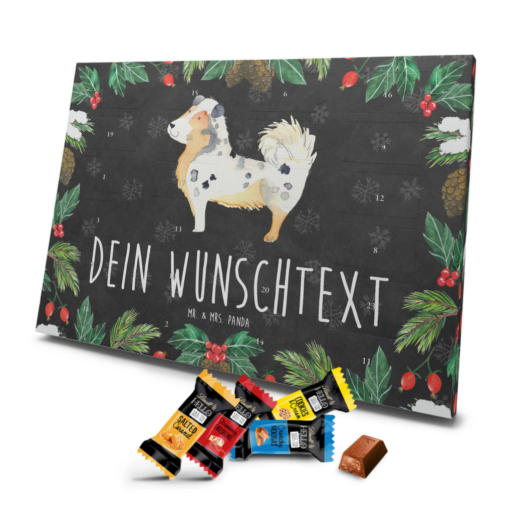 Personalisierter Markenschokolade Adventskalender Hund Australien Shepherd Personalisierter Adventskalender, Hund, Hundemotiv, Haustier, Hunderasse, Tierliebhaber, Hundebesitzer, Sprüche, Australien Shepherd, Shepherd, Hundeliebe, Familienhund, Spruch