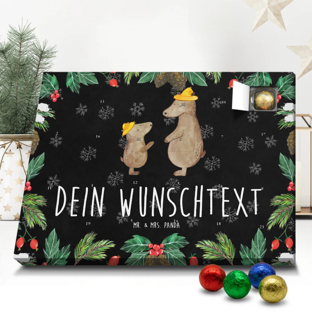 Personalisierter Schoko Adventskalender Bären mit Hut Personalisierter Adventskalender, Adventskalender mit Namen, Familie, Vatertag, Muttertag, Bruder, Schwester, Mama, Papa, Oma, Opa, Bär, Bären, Vater, Papi, Paps, Dad, Daddy, Lieblingsmensch, Sohn, Söhne, Kind, Kinder, Vater-Sohn, Family, Vorbild