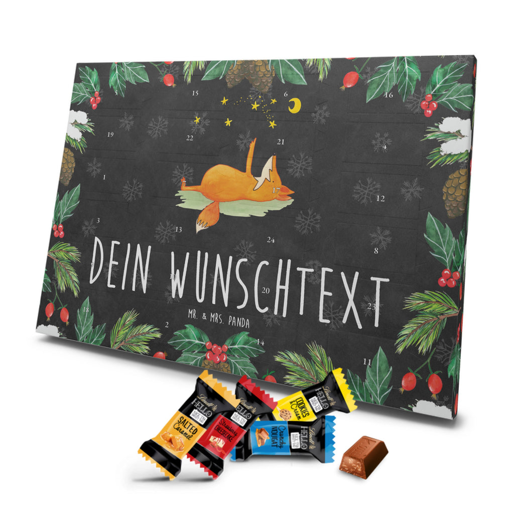 Personalisierter Markenschokolade Adventskalender Fuchs Sterne Personalisierter Adventskalender, Fuchs, Füchse, tröstende Worte, Spruch positiv, Spruch schön, Romantik, Always Look on the Bright Side of Life