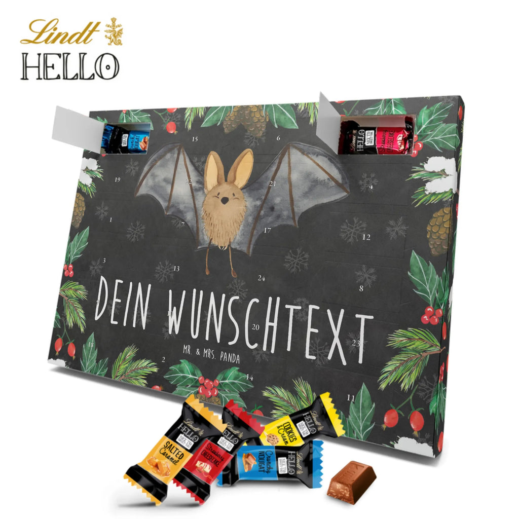 Personalisierter Markenschokolade Adventskalender Fledermaus Flügel Personalisierter Adventskalender, Tiermotive, Gute Laune, lustige Sprüche, Tiere