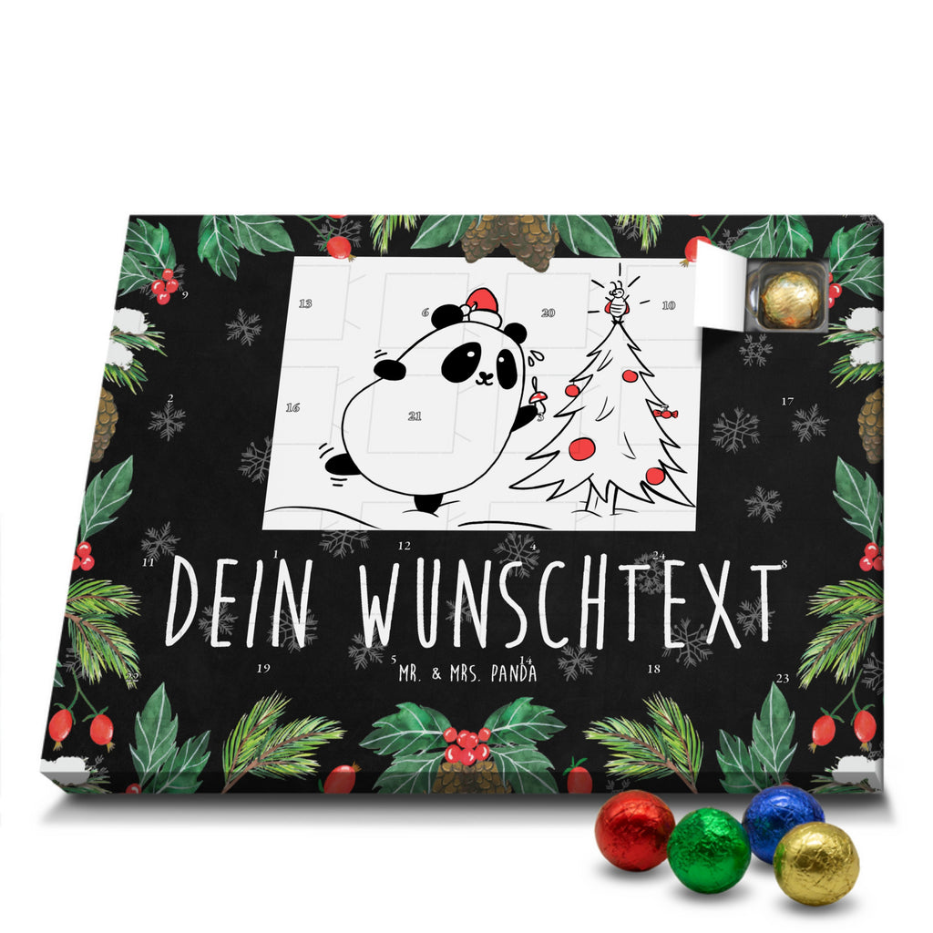 Personalisierter Schoko Adventskalender Panda Weihnachtszeit Personalisierter Adventskalender, Adventskalender mit Namen