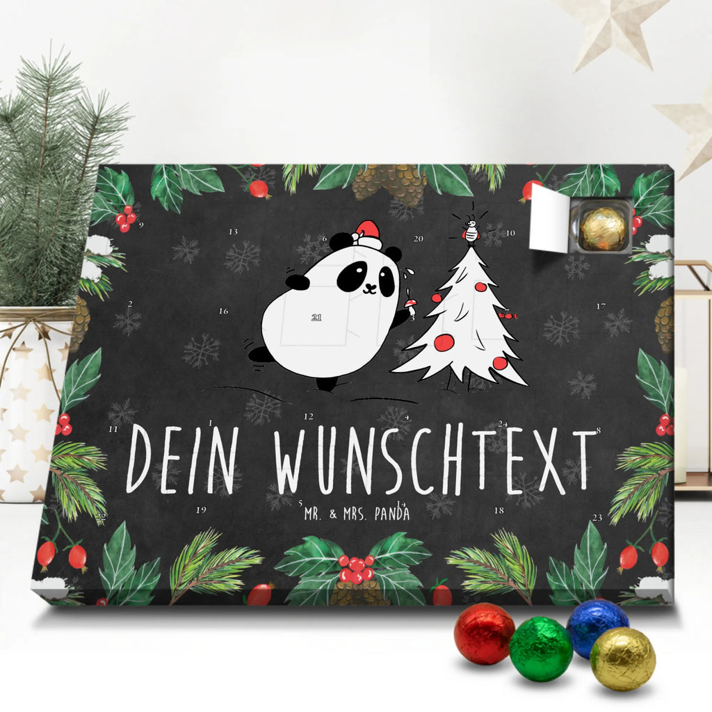 Personalisierter Schoko Adventskalender Panda Weihnachtszeit Personalisierter Adventskalender, Adventskalender mit Namen