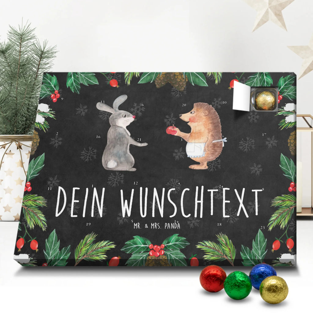 Personalisierter Schoko Adventskalender Hase Igel Personalisierter Adventskalender, Adventskalender mit Namen, Tiermotive, Gute Laune, lustige Sprüche, Tiere, Igel und Hase, Igel, Hase, Liebe Spruch, Liebeskummer Geschenk, Herzschmerz, Trösten, Trennungsschmerz, Spruch romantisch