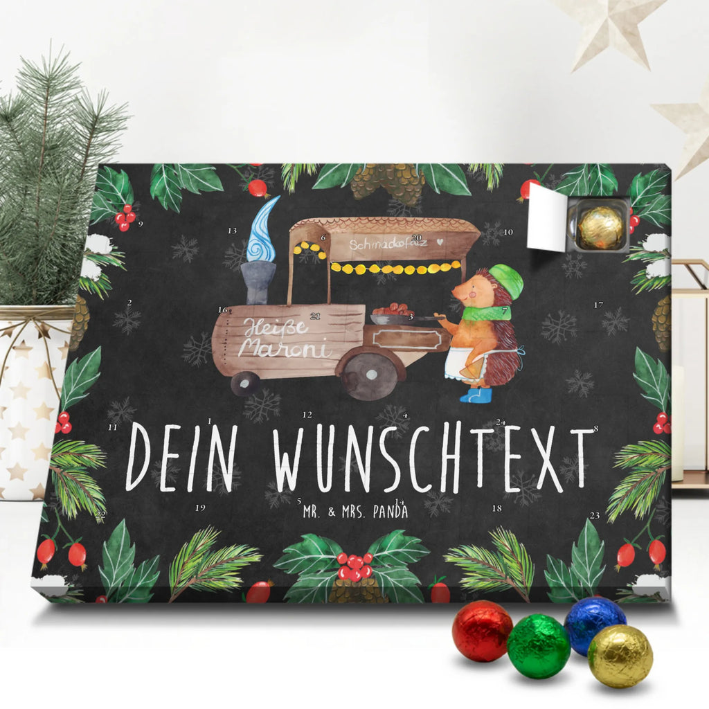 Personalisierter Schoko Adventskalender Igel Maronen Personalisierter Adventskalender, Adventskalender mit Namen, Winter, Weihnachten, Weihnachtsdeko, Nikolaus, Advent, Heiligabend, Wintermotiv, Maronen, Weihnachtsmarkt, Kastanien, Duft