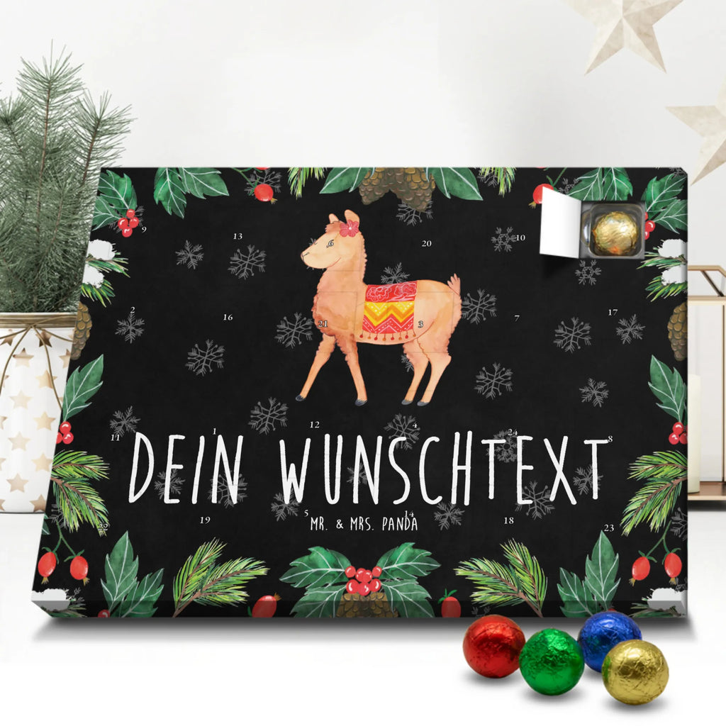 Personalisierter Schoko Adventskalender Alpaka Stolz Personalisierter Adventskalender, Adventskalender mit Namen, Alpaka, Lama