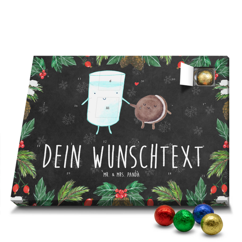 Personalisierter Schoko Adventskalender Milch Keks Personalisierter Adventskalender, Adventskalender mit Namen, Tiermotive, Gute Laune, lustige Sprüche, Tiere, Milk, Cookie, Milch, Keks, Kekse, Kaffee, Einladung Frühstück, Motiv süß, romantisch, perfektes Paar